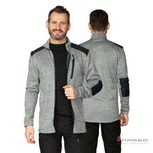 Куртка «Валма» трикотажная серый меланж/чёрный. Артикул: 10683. Под заказ.