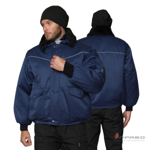 Куртка мужская утеплённая «Механик» тёмно-синяя. Артикул: Кур004. Цена от 1 296,00 р. в г. Москва