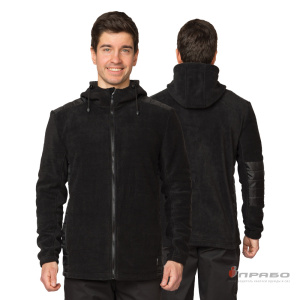 Куртка «Кеми» флисовая с капюшоном чёрная. Артикул: 10021. Цена от 3 065 р.