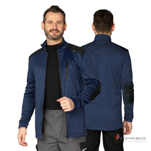 Куртка «Валма» трикотажная синий меланж/чёрный. Артикул: 10683. Цена от 2 842,00 р.