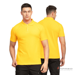 Рубашка «Поло» с коротким рукавом жёлтая. Артикул: Трик1031. Цена от 1 080 р.