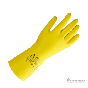Перчатки химстойкие латексные JL711 жёлтые. Артикул: 10056. Цена от 132,00 р.