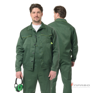 Костюм мужской «Докер» зелёный (куртка и полукомбинезон). Артикул: Кос116. Цена от 702,00 р. в г. Москва