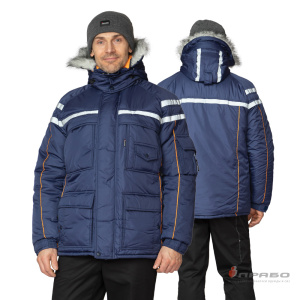 Куртка мужская утеплённая «Аляска» тёмно-синяя. Артикул: Кур210 . Цена от 4 590 р. в г. Москва