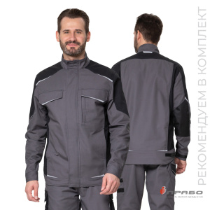 Куртка мужская «Сюрвейер» тёмно-серый/чёрный. Артикул: 10651. Цена от 5 711 р. в г. Москва