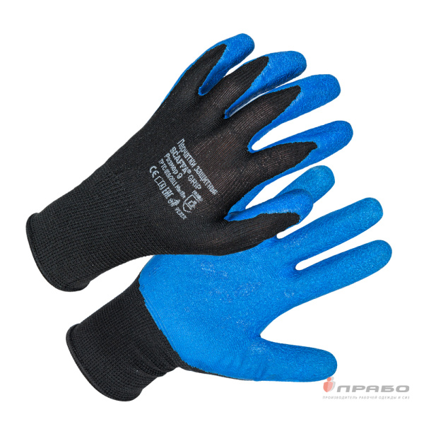 Перчатки нейлоновые с 1/2 текстурированным латексным покрытием Scaffa Grip L1350-BLK/B-10. Артикул: 11745. #REGION_MIN_PRICE#