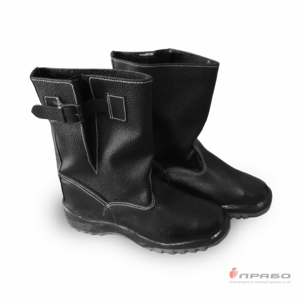 Сапоги кожаные «Викинг» с подошвой ПУ/ТПУ чёрные. Артикул: Кож139. #REGION_MIN_PRICE# в г. Москва