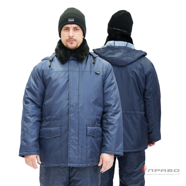 Костюм мужской утеплённый «Вьюга Э» тёмно-синий (куртка и брюки). Артикул: Кос357. #REGION_MIN_PRICE# в г. Москва