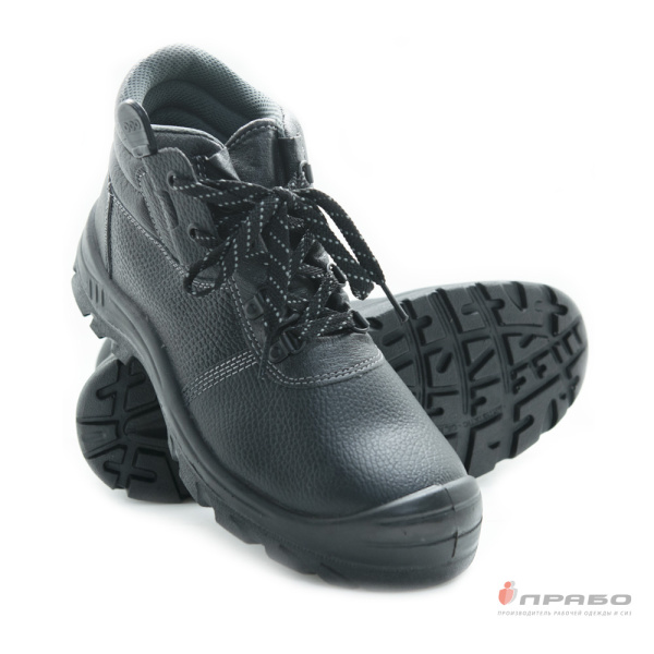 Ботинки кожаные «Мастер Prof» EU-S1Р c МП и антипрокольной стелькой чёрные. Артикул: Бот014. #REGION_MIN_PRICE# в г. Москва