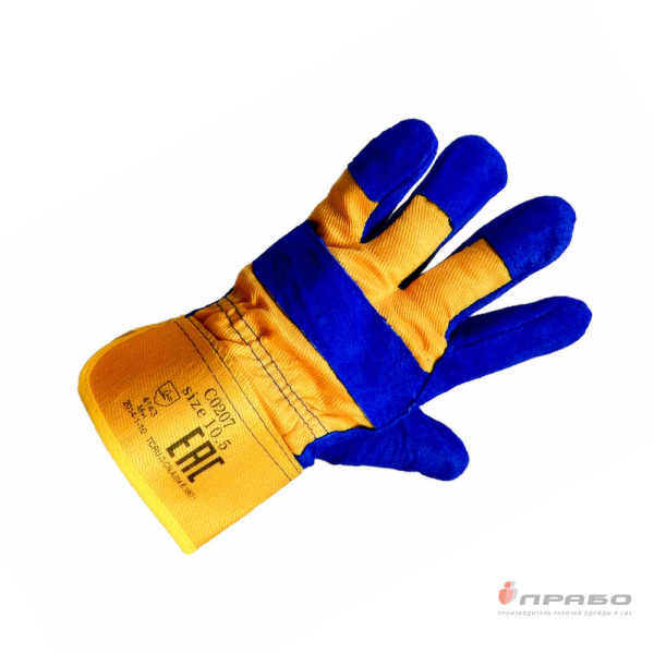 Перчатки комбинированные со спилком «Yeti» от механических воздействий. Артикул: Пер135. #REGION_MIN_PRICE#