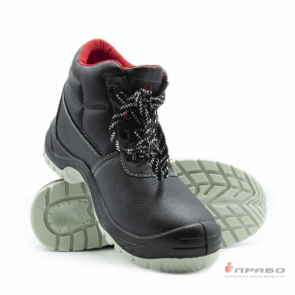 Ботинки кожаные «Скорпион-1201» с подошвой ПУ/ТПУ чёрные. Артикул: Кож300. #REGION_MIN_PRICE# в г. Москва