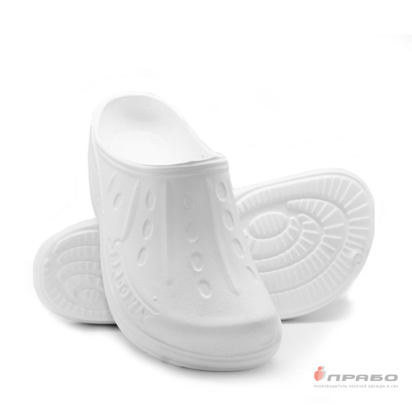 Сабо женские из ЭВА Sardonix белые. Артикул: Комб144. #REGION_MIN_PRICE# в г. Москва
