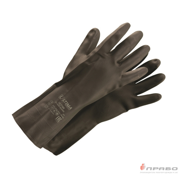 Перчатки химстойкие латексные Ultima Black Guard ULT160. Артикул: 11294. #REGION_MIN_PRICE# в г. Москва